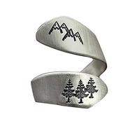 szvbofueck Bague vintage réglable à vis en forme de pissenlit couleur argent arbre vintage punk unique stéréoscopique exagéré anneaux ouverts taille réglable, Bagues d'amitié et bagues de couple