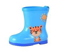 szvbofueck Bottes de pluie pour garçons et filles, bottes de pluie en caoutchouc, imperméables, antidérapantes, chaussures de boue, chaussures d'éveil pour tout-petits, bleu clair, 26 EU