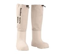 szvbofueck Bottes en caoutchouc imperméables avec réflecteurs pour enfants - Légères et antidérapantes - Pour les jours humides et les jeux en plein air, beige, 23 EU
