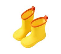 szvbofueck Bottes en caoutchouc pour enfants, imperméables, antidérapantes, confortables, légères comme une plume, pour tout-petits, pluie et boue, jaune, 31 EU
