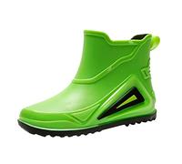 szvbofueck Bottes en caoutchouc pour homme - Imperméables - Antidérapantes - Confortables - Chaussures de pluie plates tendance Y2K - Semelle souple - Amortissement - Bottines de pluie - Bottes de