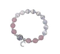 szvbofueck Bracelet en perles de quartz pour femmes Design avec une vibration pour un ami étudiant ou vous-même ! Bracelet pour plus de taille, taille unique, Cristal artificiel, Pas de gemme