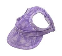 szvbofueck Chapeau de soleil en toile pour chien - Casquette de baseball 2024 - Batik - Pour l'extérieur - Pour chien et chat - Chapeau de soleil réglable - Avec trous d'oreilles - Gâteau