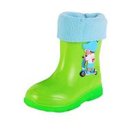szvbofueck Chaussettes de pluie pour garçons et filles, imperméables, antidérapantes, faciles à enfiler, pour enfants qui rampent, en plein air, boue, pluie, vert, 35 EU