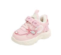 szvbofueck Chaussures de sport pour enfant fille garçon - Chaussures de course respirantes - Semelles souples - Chaussures hautes anti-collision - Légères - Couleur unie - Chaussures pieds nus, Rose
