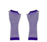 szvbofueck Gants longs en cuir non doublés Gants en maille élastique pour filles Gants sans doigts Mariage Femme (Violet, Taille unique)