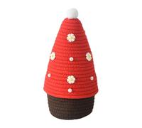 szvbofueck Panier de Noël en forme d'arbre de Noël - Panier de rangement en corde de coton - Panier de rangement pour les enfants - Garçons et filles - Sous chaussures de lit (RD2, taille unique)