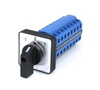 SZW26/LW26-20 3 Position 8 Phase 32 Terminals 20A Silver Rotary Changeover Switch 64X64 48X48 mm Panel NWPNLXEA(1 0 2 Panel 64X64mm)