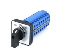 SZW26/LW26-20 3 Position 8 Phase 32 Terminals ON-OFF-ON 20A 660V Rotary Changeover Switch 64X64 48X48 mm Panel NWPNLXEA(ON OFF ON 64X64mm)