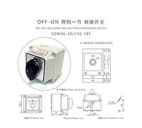 SZW26/LW26-20 C02.1 20A 1 Position 4 Screw Selector Changeover Rotary Cam Switch With Box NWPNLXEA