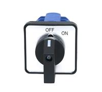 SZW26/LW26-20/C06.3 2 Ways 660V 3 Pole ON OFF Selector Cam Latching Manual Switch 64X64 48X48mm Panel For 20A Machine(C06.3 OFF ON 48X48mm)