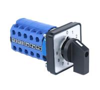 SZW26/LW26-20 Interrupteur à cames rotatif universel à 10 positions, 5 phases, 20 A, 660 V, 64 x 64, 48 x 48 mm, montage sur panneau(0-9.5 48X48mm)