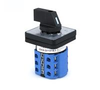 SZW26/LW26-20 Ui 660V 20A 1-2-3-4-5 3 Phase 12 Terminals 5 Position Rotary Changeover Selector Cam Switch 48X48 mm Panel