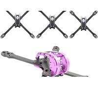 Szwaldaper 5/6/7 pouces 6MM bras en Fiber de carbone FPV Freestyle extensible X quadrirotor Kit de cadre Drone RC Remplacement du carburateur de la tondeuse à gazon(Dark grey 255mm)