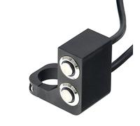 Szwaldaper 7/8in 22mm Commutateur de moto Housse guidon Bougeoir Spot Dual Commutateurs 12V Accessoires imperméable Remplacement du garde-boue du scooter électrique(3)