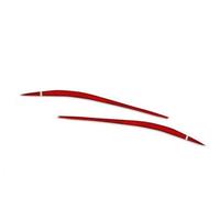 Szwaldaper Autocollant de couverture paupière décoration sourcil phare en Fiber carbone rouge avec drapeau italien, for Alfa Romeo, Giulia 15-24 Garniture de paupière de phare