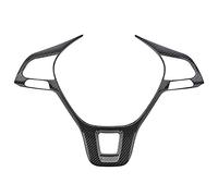 Szwaldaper Autocollant de voiture panneau volant décoration couverture paillettes garniture accessoires, for VW, for Polo 2017 2018 2019 Autocollant de volant de voiture(Carbon Fiber Black)