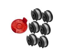 Szwaldaper Bobine de fil de coupe-bordures en nylon TLE-03, 1,6 mm, 4,9 m, for Einhell GE-CT 18/28 Li et GE-CT 18/28 Li TC (7 bobines + 1 housse) Accessoires de jardin(BLACK 6 Spool+1 Cover)