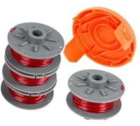 Szwaldaper Bobine de fil for coupe-bordures Gardena 5364-20, 1,6 mm x, m, for Turbo SmallCut 2401 avec housse, for 05328-20 (6 bobines + housse) Accessoires de jardin(BLACK 4 spool+1 cover)