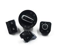 Szwaldaper Bouton de commutation commande fenêtre miroir phare antibrouillard, for VW, for Passat, B6, for EOS, for Jetta, for Golf, 5 6 R32 Rabbit GTI Mk5 Mk6 SET Interrupteur de feux antibrouillard