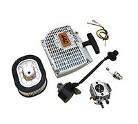 Szwaldaper Carburateur filtre à Air bobine d'allumage Module démarreur parc prise tronçonneuse outil pièces accessoires, for STIHL, 044 046 MS440 MS460 Démarreur à rappel pour tronçonneuse