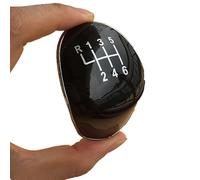 Szwaldaper Couvercle de capuchon d'emblème de pommeau de levier de vitesse de voiture 5/6 vitesses, for Ford, for Focus MK2 MK3, for Fiesta MK7 C-max B-max, for Galaxy, for Kuga(Black 6 Speed)