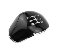 Szwaldaper Couvercle de capuchon d'emblème de pommeau de levier de vitesse de voiture noir argenté 5/6 vitesses for ford Focus MK2 MK3 Fiesta MK7 b-max c-max Galaxy(5 Speed Black)