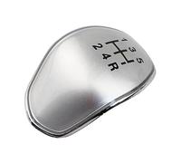 Szwaldaper Couvercle de capuchon pommeau levier vitesse voiture MT, insert remplacement 5/6 vitesses, for Ford, for Focus 2 3 MK2 MK3 2009 - 2018, for pièces Fiesta(5 Speed Silver)