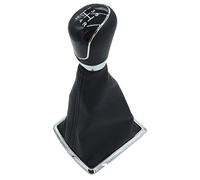 Szwaldaper Couvercle de coffre guêtre pommeau levier vitesse 5/6 vitesses, for Ford, for Fiesta MK7, for Focus MK2 FL NK3 C-max B-max S-max, for Galaxy MK3, for Kuga, for Transit(5 Speed Black)