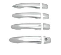 Szwaldaper Couvercle de poignée de porte chromé avec trou de clé intelligent, moulage de garniture, for NISSAN, Qashqai, J11 2014 - 2020 Couvre-poignée de porte extérieure(Silver 1 Keyhole No Button)