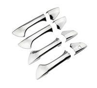 Szwaldaper Couvercle de poignée de porte de voiture en carbone chromé, autocollants for capuchon de capture de style de voiture for Accord, 8e 2008 - 2012 Couvre-poignée de porte extérieure(Silver)