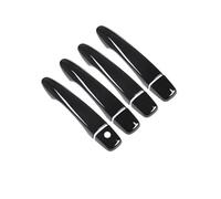 Szwaldaper Couvercle de poignée porte voiture chromé noir brillant, moulage garniture, for Renault, Kadjar 2015 2016 2017 2018 2019 Couvre-poignée de porte extérieure(Black No Button)