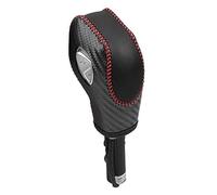 Szwaldaper Couvercle de pommeau de levier de vitesse en PU, aspect carbone, for Ford, EcoSport, for Escape, for Fusion, for C-Max Energi, for Fiesta, for Focus(Rot)