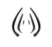 Szwaldaper Couvercle décoratif de lèvre de sourcil de Phare antibrouillard de Pare-Chocs Avant, for, Accessoires W205 2015-2018 C180 C200 C260 C43 AMG becquets Avant Spoiler Avant(Black Carbon Look)