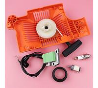 Szwaldaper Démarreur à traction, bobine d'allumage, filtre carburant, tuyau, bougie, pièce de rechange for tronçonneuse, for Husqvarna, 55 51 503608803 544018401 Démarreur de tronçonneuse