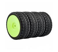 Szwaldaper Éponge d'insertion de pneus de Roue 4 pièces, for HSP, 1/10 1:10 Voiture sur Route RC 9071 - 8006 Pneus pour Voitures télécommandées(Green Wheel)