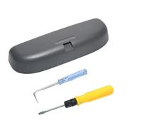 Szwaldaper Étui Porte-Lunettes de Soleil de Voiture ABS, for VW, for Touareg, 2018 2019 2020 2021, boîte de Rangement de Lunettes, Accessoires Support de Lunettes de Soleil pour Voiture(Deep Gray)