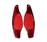 Szwaldaper Extension de palette changement volant voiture en fibre carbone, for R8 TT RS 2016-2018 et RS3 RS5 2017-2018 RS4 2018 2 pièces Extension de palette de changement de vitesse(BLACK Red)