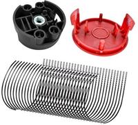 Szwaldaper Fil de Coupe F016800431 for débroussailleuses Bosch AFS 23 à 37, Bobine de Fil avec Couvercle de Bobine F016F04841 et Base F016F04839, 37 cm × 3,5 mm (30 Fils, 1 Couvercle, 1 Base)