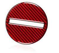 Szwaldaper for Chevrolet, for Camaro, 2016+, garniture autocollant intérieur de couverture centrale volant 1 pièces fibre carbone rouge nouveau Autocollant décoratif pour jantes de voiture