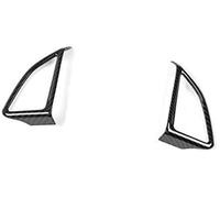 Szwaldaper for Chevrolet, for Camaro, 2017 Up, ABS Voiture Intérieur Volant Décoration Couverture Garniture Autocollants Accessoires De Style Autocollant décoratif pour jantes de voiture(Black 2 pc)