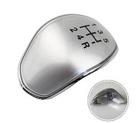 Szwaldaper For Ford Fiesta Focus ST remplacer le pommeau de levier de vitesse couvercle d'insertion de tête 1793439 accessoires de voiture tête de changement de vitesse(Silver)