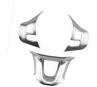 Szwaldaper for Peugeot, 2008208308 2014 2015 2016 2017 2018 2019, 3 pièces/Ensemble Autocollant de Garniture Couverture décoration Volant Voiture Szwaldaper(Black Matt Silver)