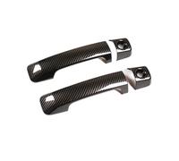 Szwaldaper Garniture de couvercle de poignée de porte extérieure de voiture en Fiber de carbone 2 pièces, for Toyota, 2007-2021 FJ Cruiser Couvre-poignée de porte extérieure