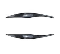 Szwaldaper Garniture de paupière sourcils phare voiture 2 pièces, for, for série 3 E90 E91 2005-2011 fibre carbone/couverture noir Film teinté pour phares de voiture(Carbon Fiber)