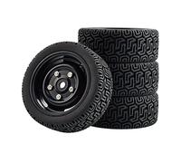 Szwaldaper Insert de Roue en éponge for pneus antidérapants, for HPI, for Tamiya, Jante RC for Voiture Tourisme 1/10 1:10 51-8014 Pneus pour Voitures télécommandées(Black Rim)