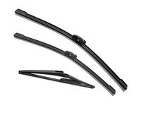 Szwaldaper Kit de balais d'essuie-glace pare-brise, for Dacia, for Renault, Duster MK2 2017 2018 2019 2020, ensemble lunette avant et arrière Balai d'essuie-glace arrière(BLACK Left hand drive)