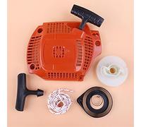 Szwaldaper Kit de corde de poignée de ressort de poulie de démarreur de traction de rembobinage de recul, tronçonneuse, for Husqvarna, 435 544287002 Démarreur à rappel pour tronçonneuse
