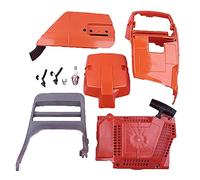 Szwaldaper Kit de poignée démarreur couvercle frein chaîne carénage cylindre tronçonneuse avec support filtre à air recul, for Husqvarna, 372 365 362 371 503627802 Démarreur de tronçonneuse