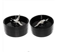 Szwaldaper Lames croisées et plates de remplacement, compatibles avec les mélangeurs Magic Bullet MB1001 Couvercle de mixeur